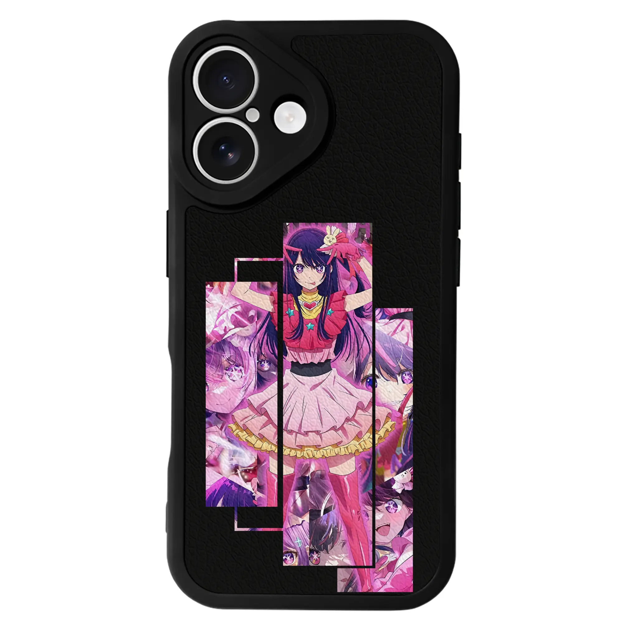 推しの子 グッズ,星野アイ - IPhone 16シリーズ対応 ・ シリコンスマホケース ・ レザー調 ・ 高精度フィット ・ 耐衝撃 ・ ワイヤレス充電対応 ・ 精密カット